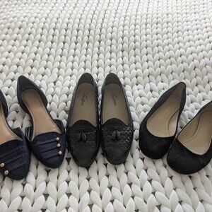 Lot of 3 Garnet Hill Leather Sz 6, Trotters Sz 6.5 and Lauren Conrad Sz 7